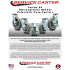 Service Caster 5 Inch Thermoplastic Rubber Swivel Caster Set with Ball Bearing and Swivel Lock SCC-30CS520-TPRBD-BSL-4